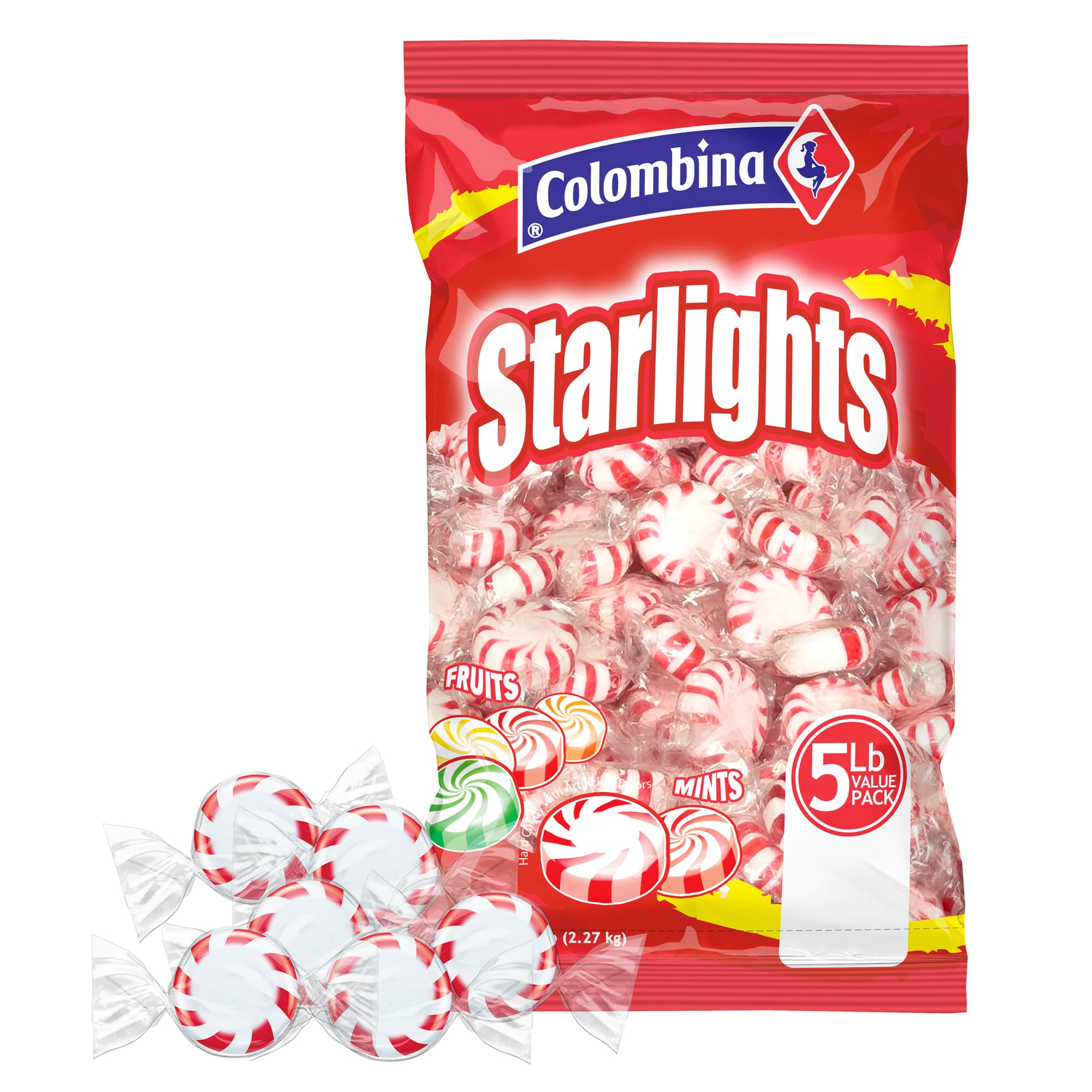 Colombina Starlight Mints, Hard Peppermint Candy, 80 Count (Pack of 1)