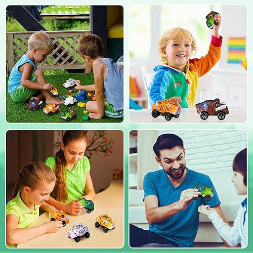 Miniatura 6 de Skylety Paquete de 6 piezas de repuesto de pista de carreras de dinosaurios con luces LED, funciona con pilas, accesorios de autos de dinosaurio que