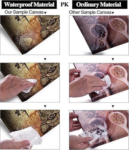 Miniatura 7 de Piy Painting Lienzo decorativo de Buda para pared, sala de estar, dormitorio, decoración del hogar, estatua de Buda pacífica, pintura, decoración