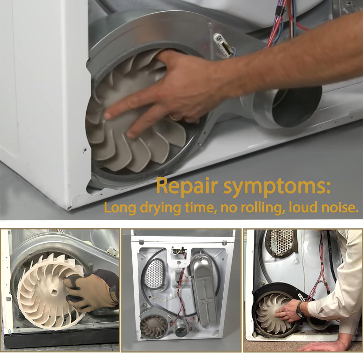 694089 Dryer Blower Wheel For Kenmore & Whirlpool Dryers PS11743785, 279500, 27971,299678, 343939, 343941, 695499,AP6010602 Replacement Dryer Blower Assembly (pack of 1)