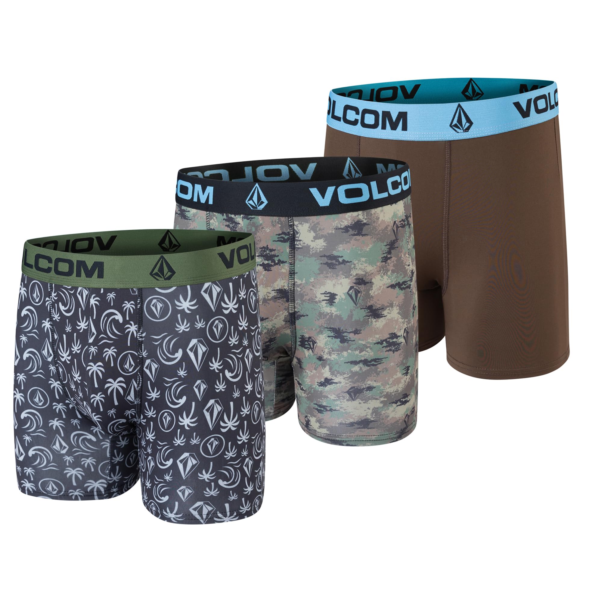 Performance Poly 327489 Snapklik.com : Volcom Mens Boxer Briefs 3 Pack Poly Spandex Performance ...