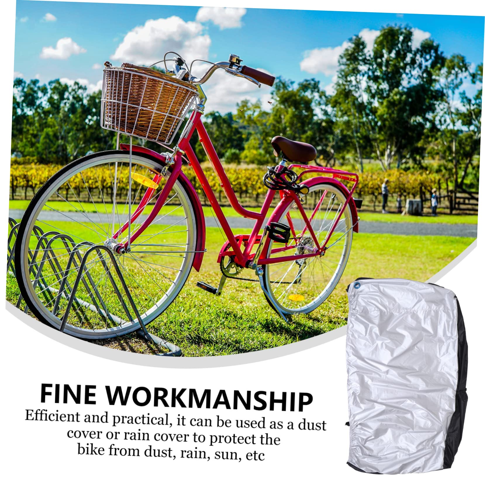 Anneome Wasserdichte Fahrradabdeckung Mit Schlosslöchern Robust Und Schützend Für Outdoor-nutzung Schwarz-silber Gegen Regen Schmutz Und Kratzer Verlängert Die Lebensdauer Ihres
