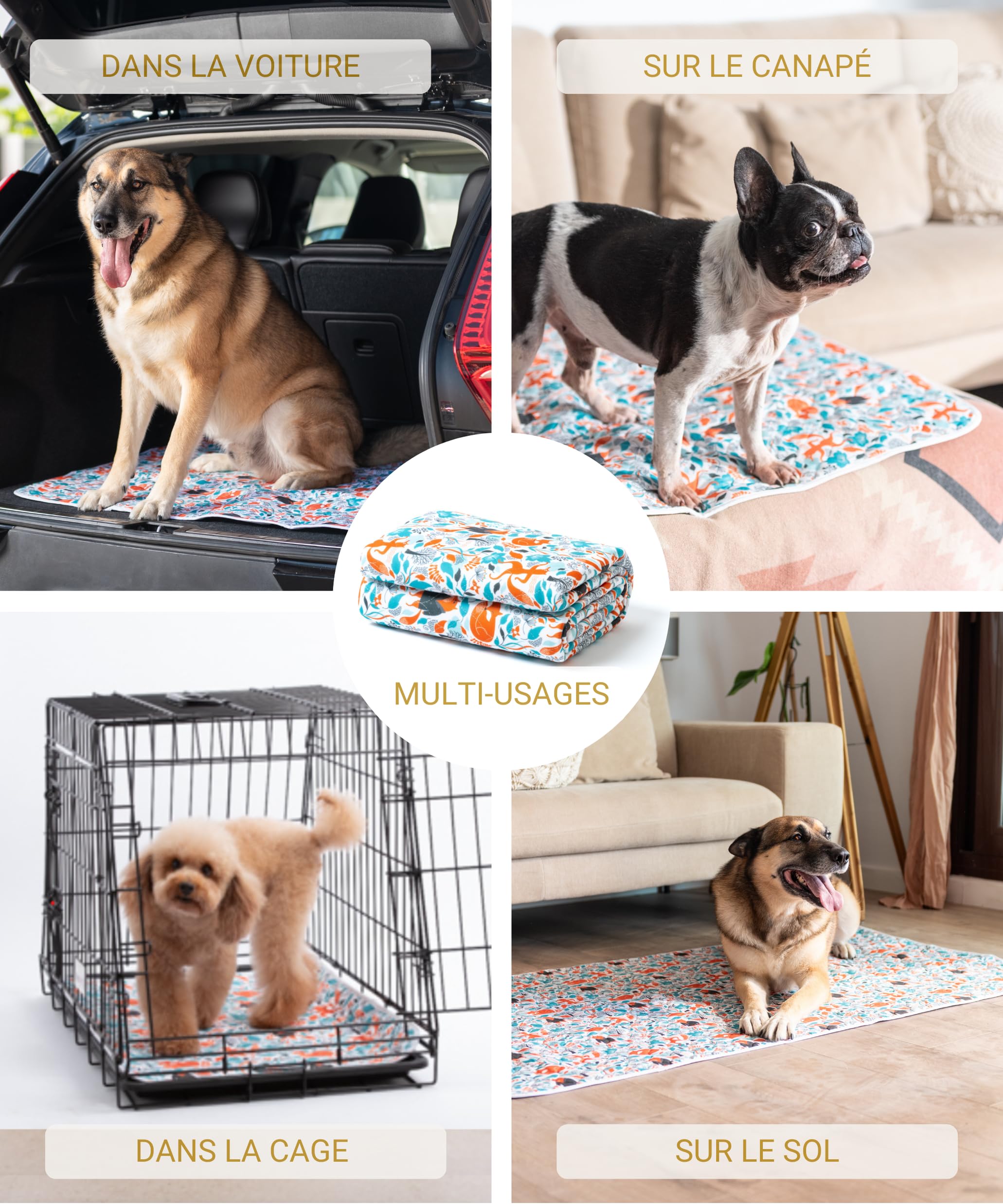 Tapis Absorbant Lavable pour Grands Chiens XXL - 2X Plus absorbants - Tapis de propreté imperméable et réutilisable - Alèse Chiots - Pipi Pad éducateur antidérapant, Anti-odeurs - 90x160cm