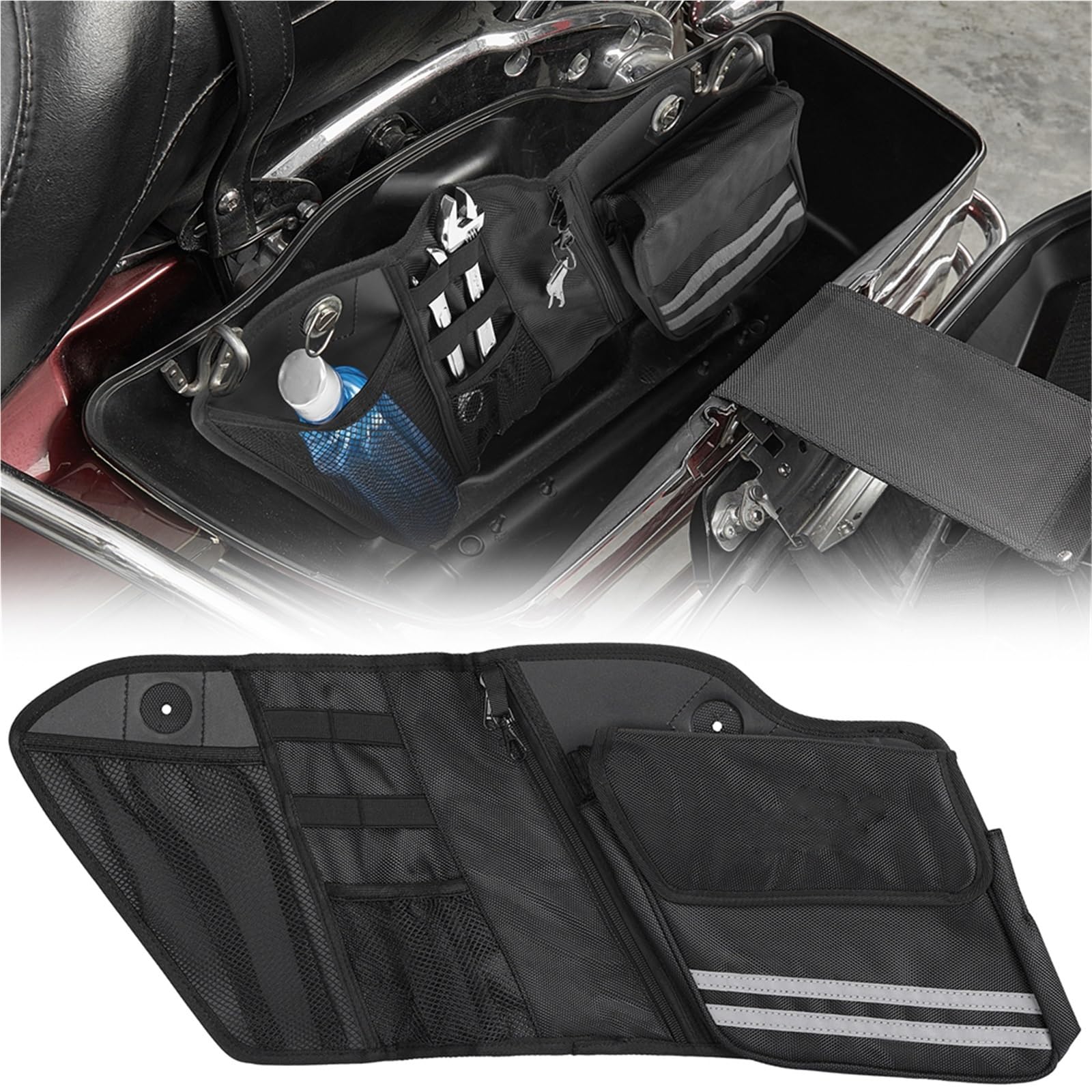 Organizzatori Di Borse Laterali Per Moto Borsa Da Sella Per Fodere 2 Pezzi Per Harley Per Davidson Touring Street Glide Road King Electra 2014-2023