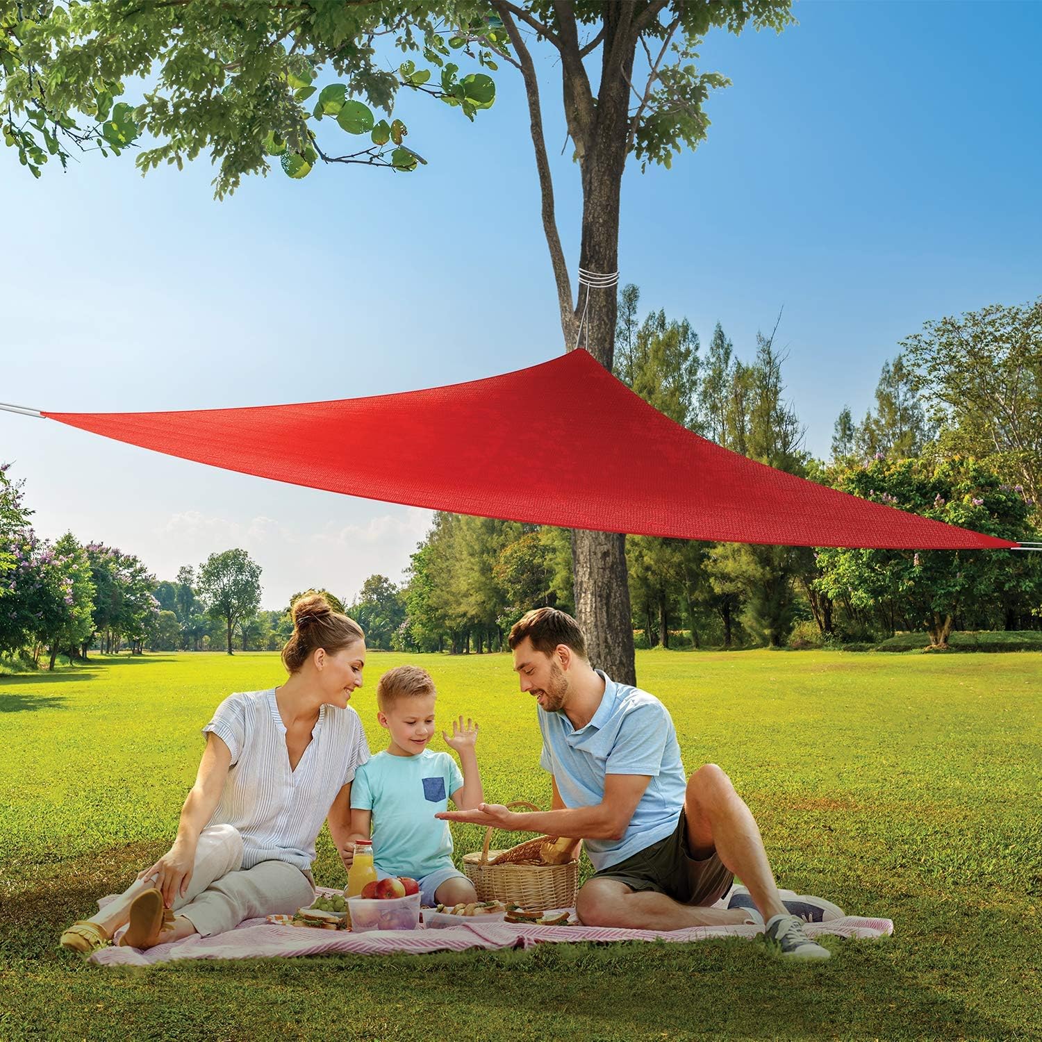 Coolaroo Kool Kolors Party Sail 9 Feet 10 Inch Triangle - Red