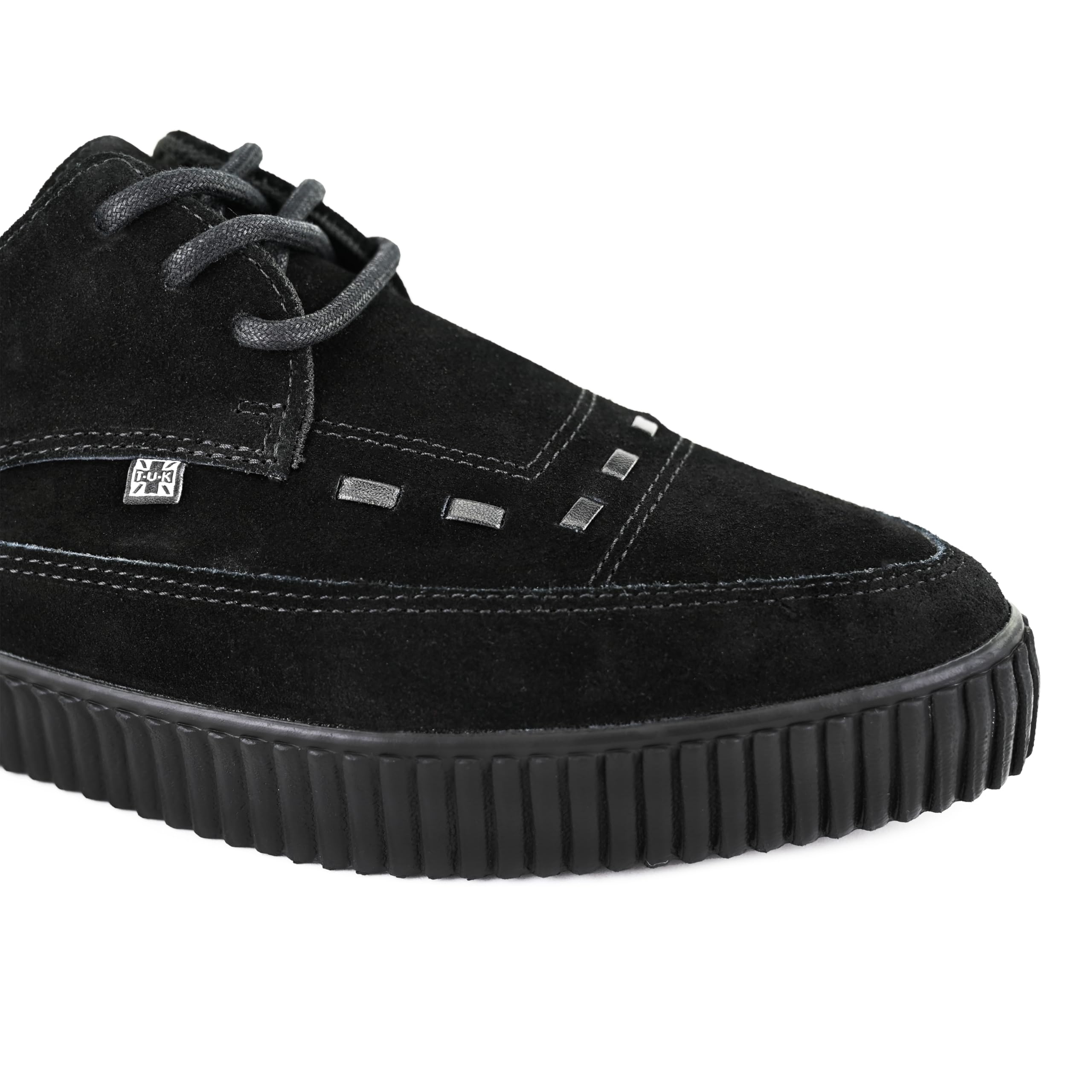 T.U.K. Pointed Creeper Sneakers - Zapatos Hombre y Mujer - Estilo Punk Gótico y Rockero Zapatillas de Lona y Gamuza con Cordones