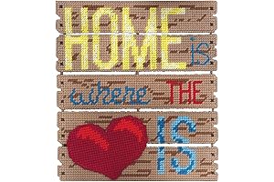 Janlynn 12-Inch Home is Where the Heart is Pallet-ables Plastic Canvas Kit