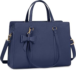 NUBILY Laptop Bag for Women 15.6 inch Leather Work Tote Bag