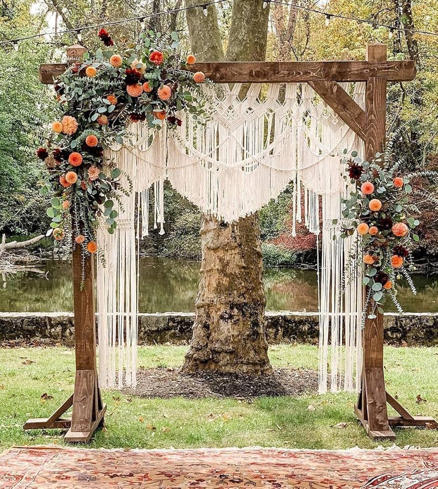 ウェディング タペストリー ボヘミアン Amazon.com: Handmade Macrame Large Curtain Bohemian Boho