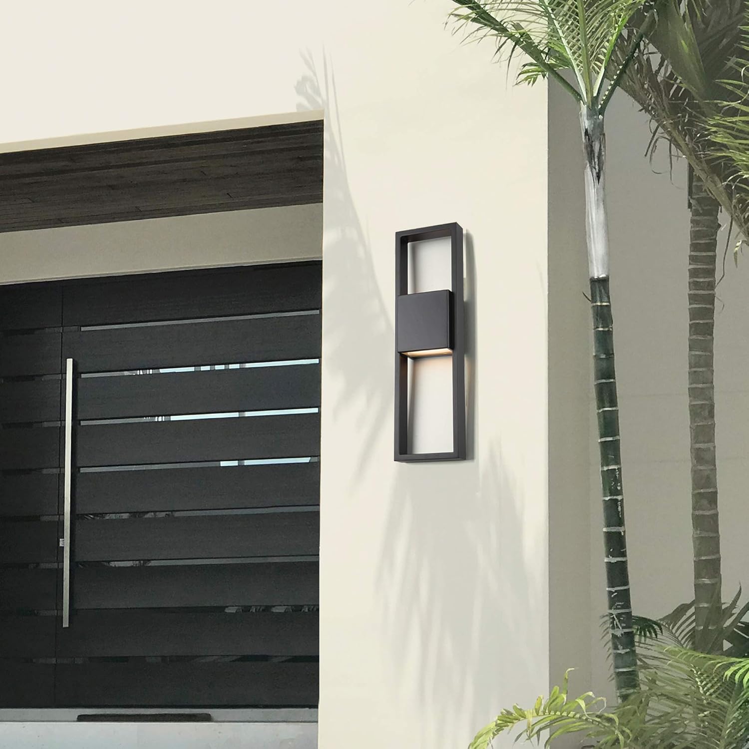 WAC Lighting dweLED, Archetype 24in LED Centered Indoor and Outdoor Wall Light 3000K in Black