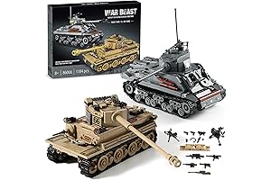 WW2 Army Tank Toys Building Kit, Great Military Gifts for Boys Kids Age 8-14