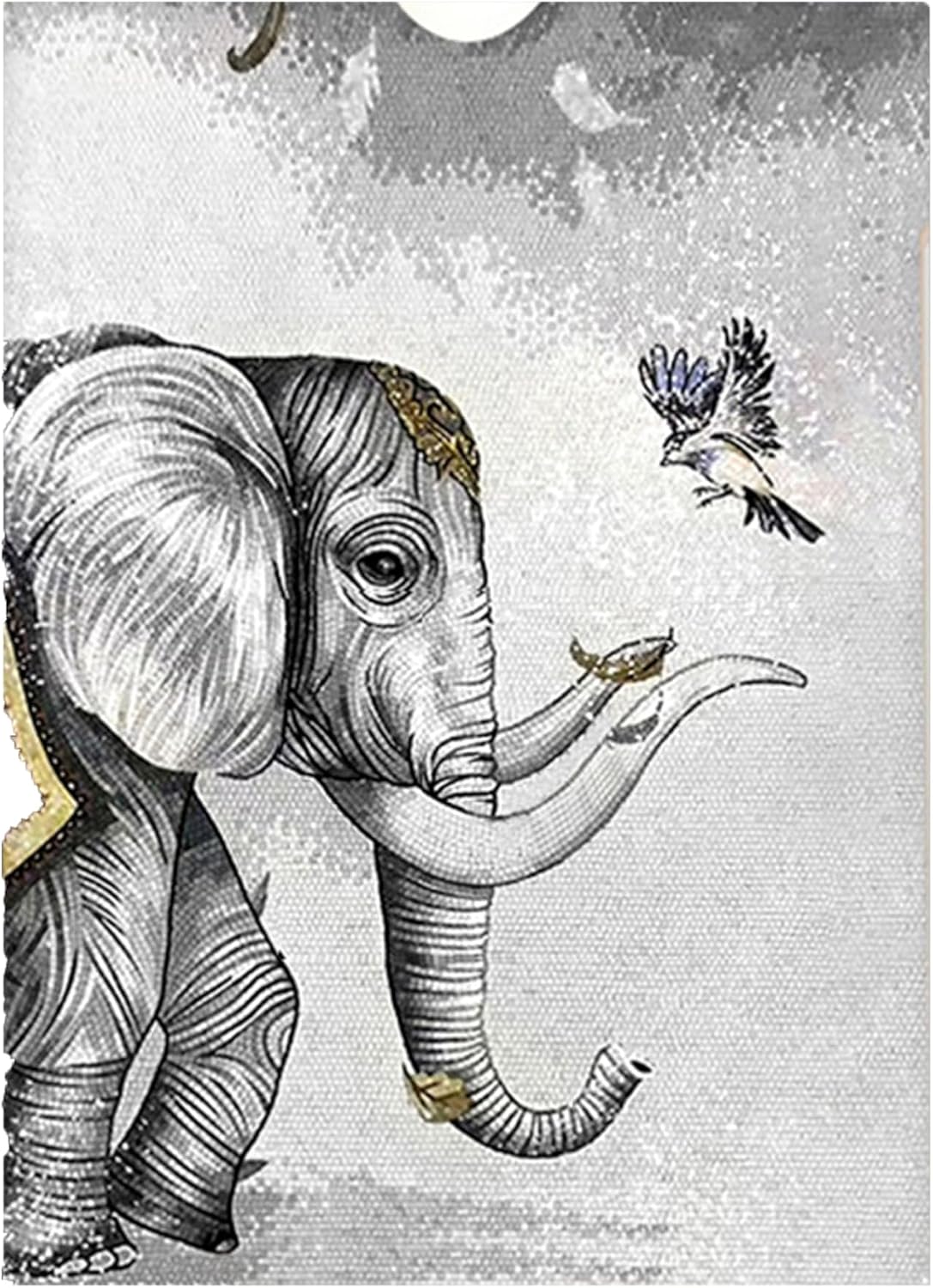 Handmade Elegant Elephant Glass Mosaic Wall Art, Animal Tile Mosaic Artwork, Hand-Cut Contemporary Safari Wall Décor