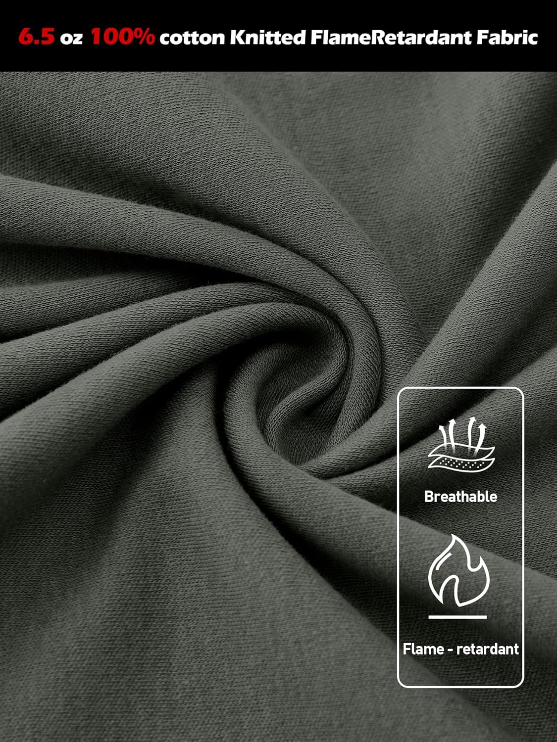 FR Shirts for Men 100% Cotton 5.5oz Lightweight NFPA2112/CAT2 Flame Resistant Shirts for Men Long Sleeve - Image 7