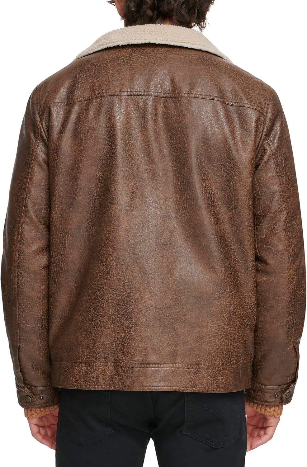Levi's Men's Faux Leather 2-pocket Sherpa Lined Jacket - Image 2