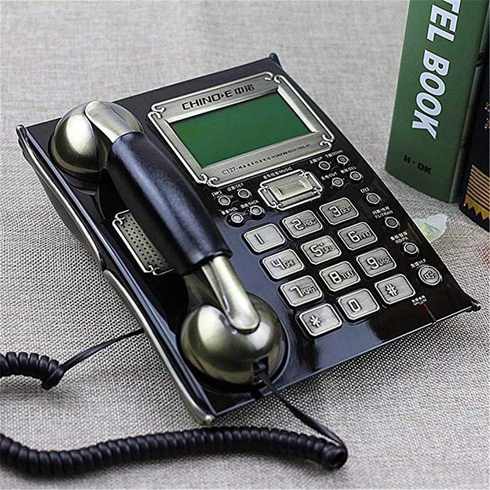 Telefon stacjonarny do domu Antyczne telefony stacjonarne w stylu retro do domu Przewodowy telefon stacjonarny do biura biznesowego Hh-end