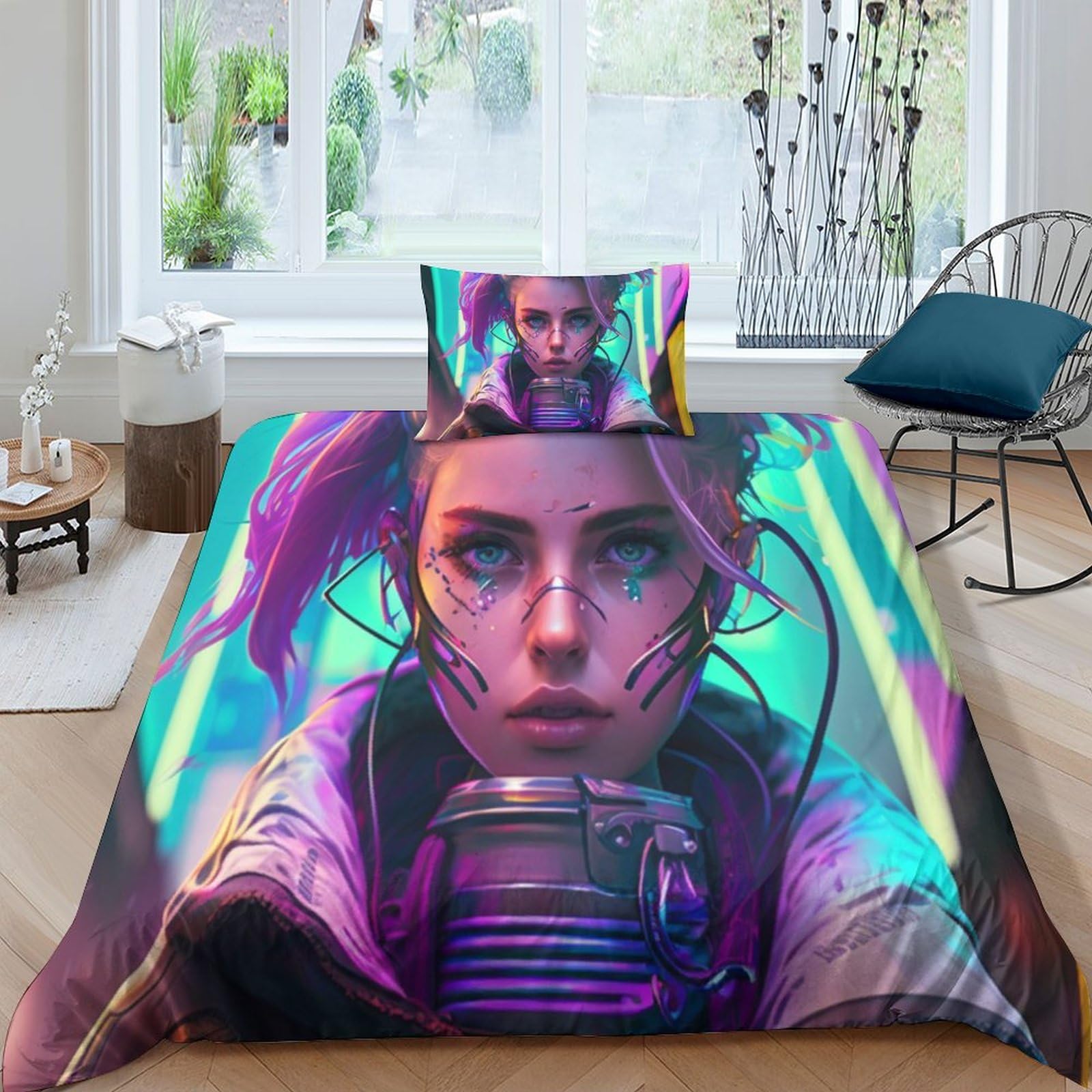Ensemble de literie microfibre IOFEER pour chambre d'enfant et ado parure douce 135x200