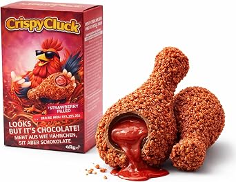 BML Chocolate Filled Crispy Snack Drumstick Shape Strawberry Cream Filling Crunchy Coated Sweet Treat Snack Pack 1