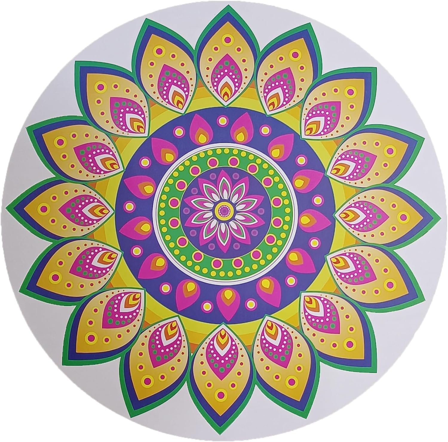 The Deals EXPORTS Rangoli Floor Table Sticker Vinyl PVC Home Interior Decoration Gift for Home/Floor Decor/Indian Wedding Festival Decoration/Gift Return Gift.