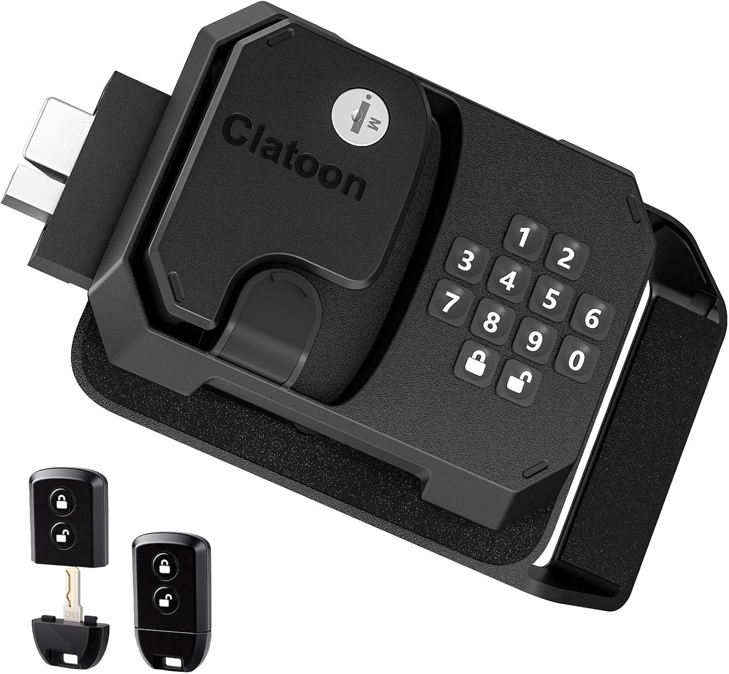 RV Keyless Entry Door Lock Replacement with Keypad and Remote, Full Metal Camper Door Lock Upgraded Lock Core for RV Accessories, Travel Trailer, Lock Hole 3.75" X 2.75" X 1.5"