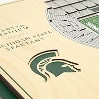 Vista 129 de YouTheFan NCAA Oklahoma Sooners - Arte de pared 3D de 5 capas con vista al estadio, Gaylord Family Oklahoma Memorial Stadium, 13.00 x 17.00 pulgadas