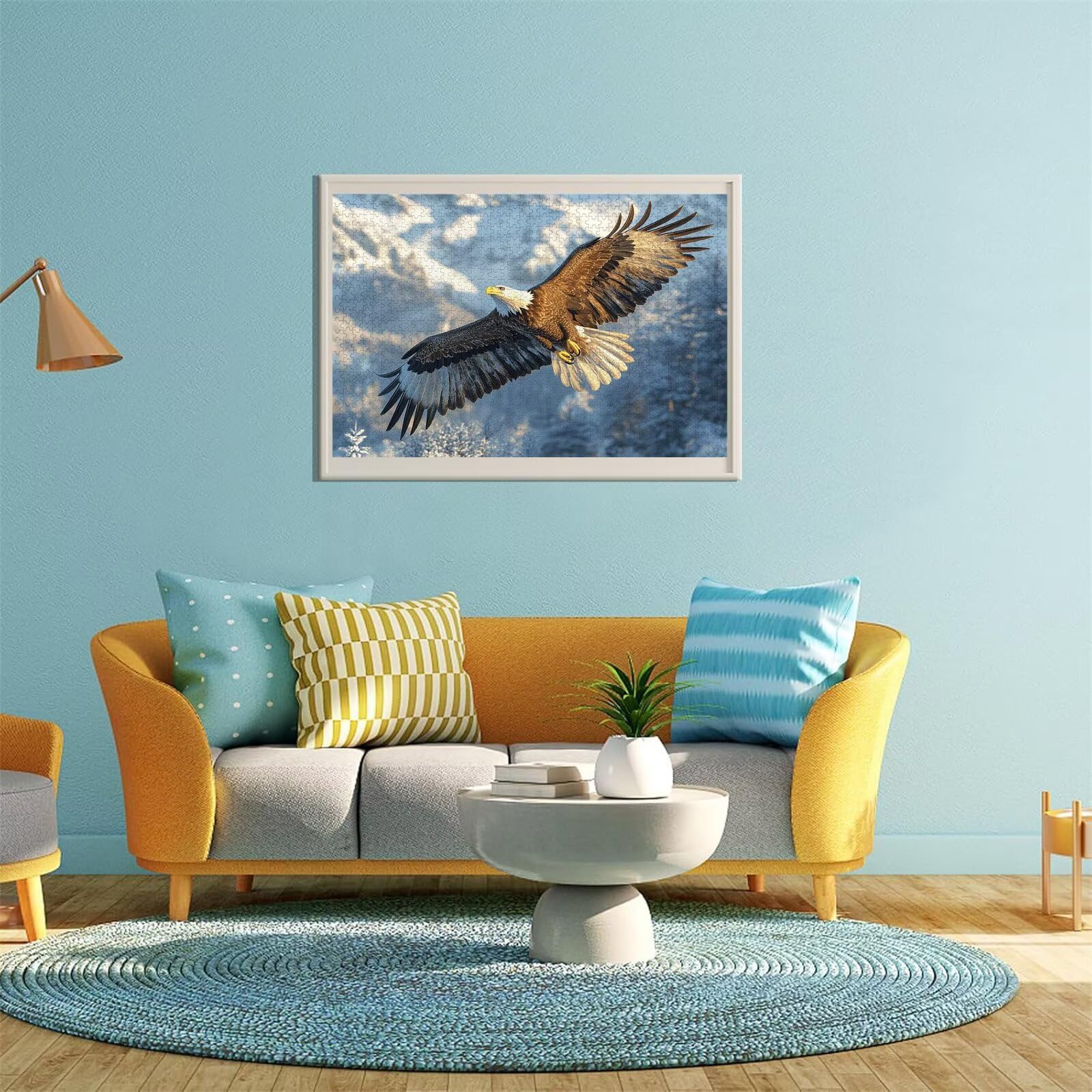 Adler Puzzle für Erwachsene Kinder Anspruchsvoll 2000 Teile Impossible Klassische Puzzles Schwer Berg ab 8 9 10 Jahre für Mädchen Jungen Jigsaw Kunst Educa, für Dekoration und Geschenke 70x99cm t-445