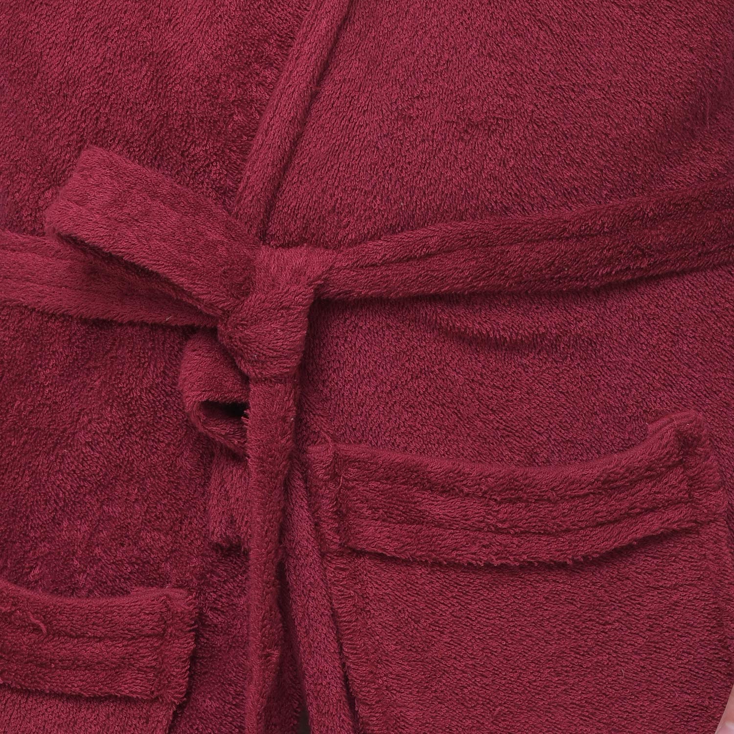 Comfortlooms Men's Bath Robe | Full Sleeve Cotton Comfortable and Durable Bathrobe - Suitable for Birthday/Anniversary/Diwali/Couple/wedding Gift | Maroon 4