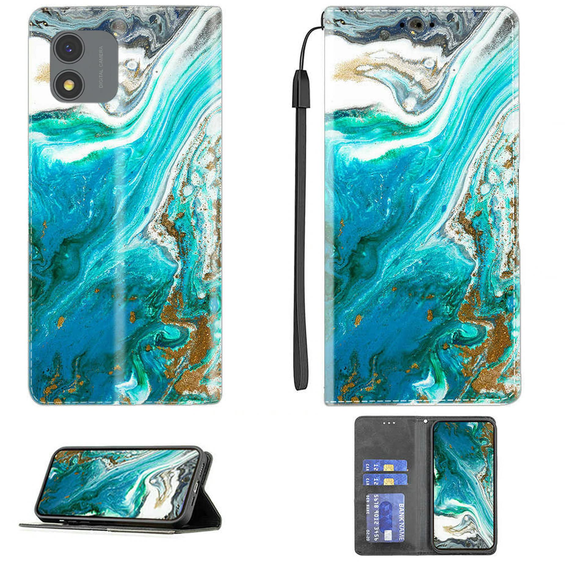 Coque SPC Smart 3 Avec Verre Trempé 9H Inclut - Étui Rigide PC + Silicone, Support Magnétique, Porte-bagues Amovible - Protection Complète