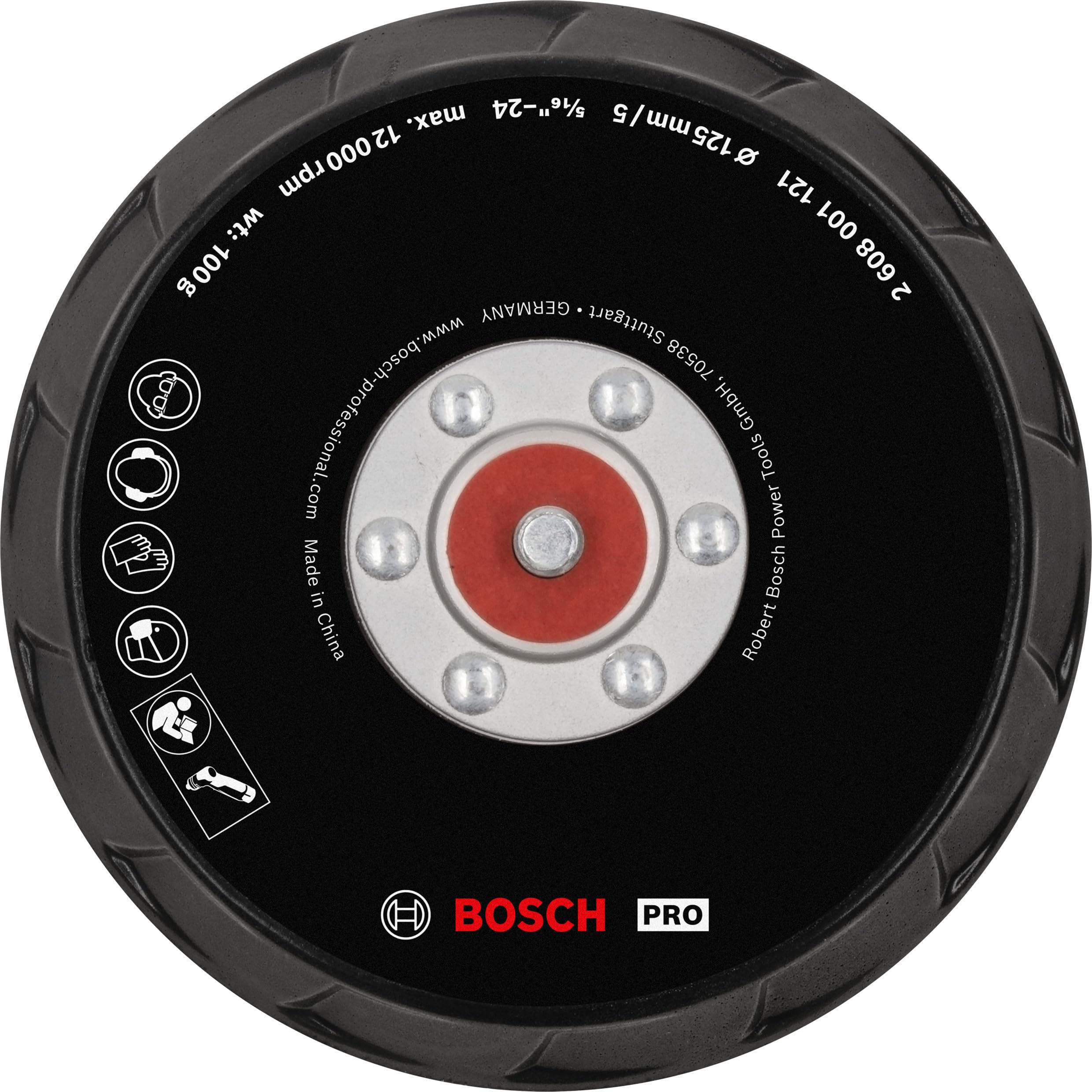 Bosch 1x PRO Sanding Pad for Spot Sanders (Ø 125 mm, Professional Accessory Spot Sanders)