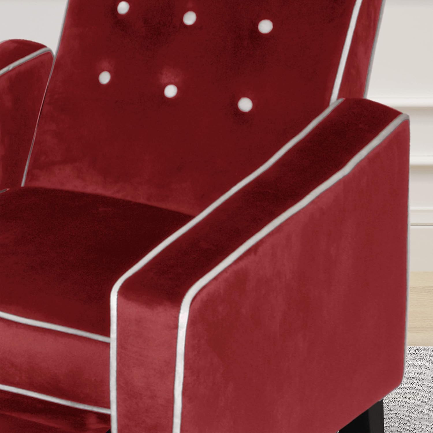 Creative Product Christopher Knight Home Vanessa Pushback Recliner, Garnet + Dark Espresso