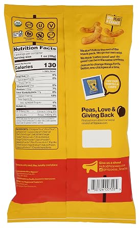 Hippeas Chickpea Puffs, Sriracha Sunshine, 4 Ounce (Pack of 1), 4g Protein, 3g Fiber, Vegan, Gluten-Free, Crunchy, Plant Protein Snacks