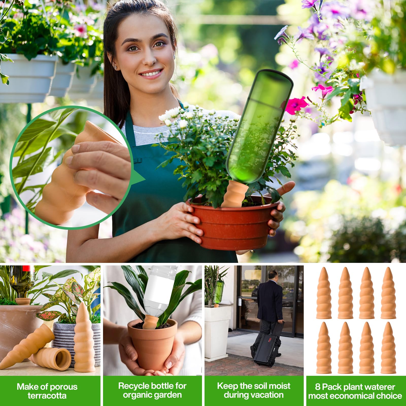 GmeDhc 8 Pezzi Sfere per Irrigazione Piante, Irrigatore Automatico per