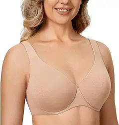 Soutiens Plus Size Feminino Minimizador sem costura Underwire Unlined Cup