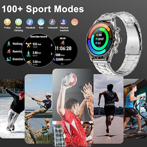 Miniatura 3 de LogHog Reloj inteligente para hombres y mujeres, pantalla AMOLED de 1.43 pulgadas, reloj de fitness IP68, impermeable, rastreador de actividad,