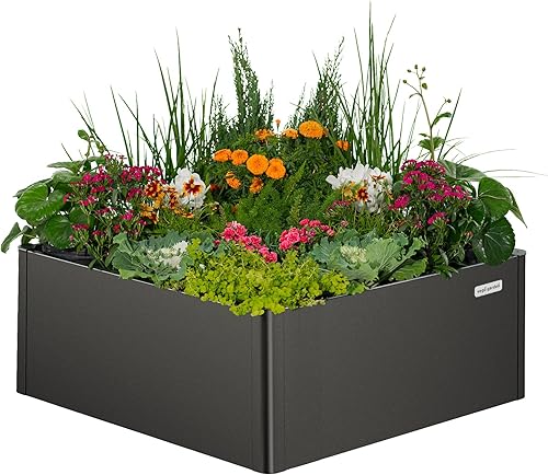 Miniatura 15 de Vego garden Maceta moderna elevada de 17 pulgadas de alto, 42 x 83 pulgadas, maceta de metal pesado grande para árboles, plantas, flores, macetas de