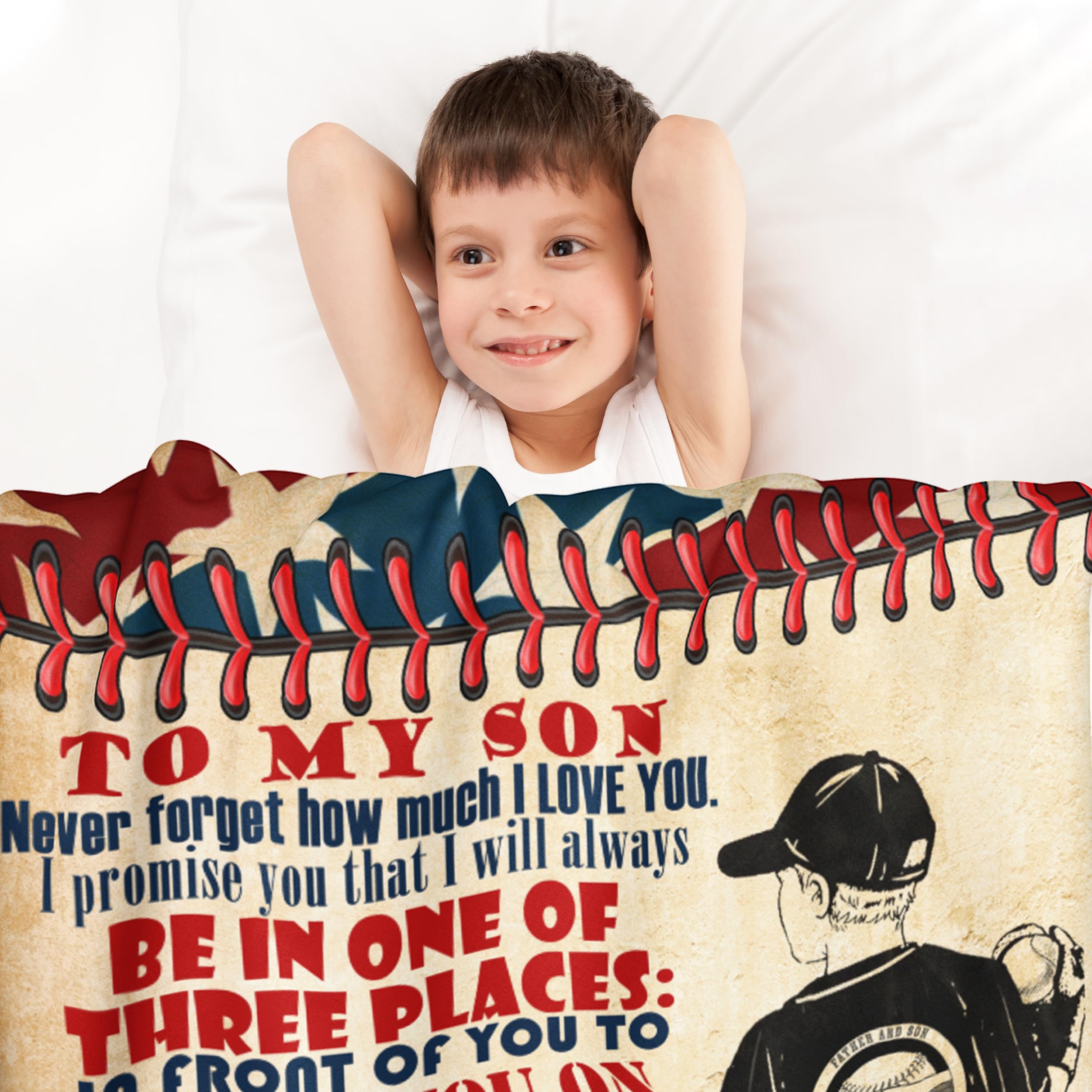 Baseball Gifts, Baseball Gifts for Boys, Baseball Gifts for Men, Baseball Blankets, Christmas Blanket Gifts for Son Birthday Graduation, Son Gifts from Mom 50