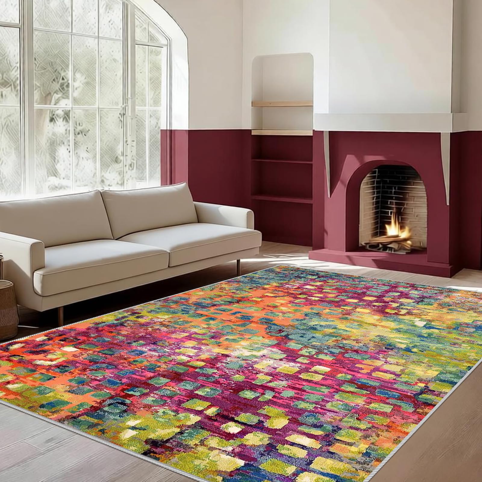 Dywany do salonu, duży dywan kuchenny, 160 x 200 cm, dywan do sypialni, zmywalny, antypoślizgowy, do jadalni, wejścia, wewnątrz, wycieraczka do salonu, pokoju dziecięcego, korytarza