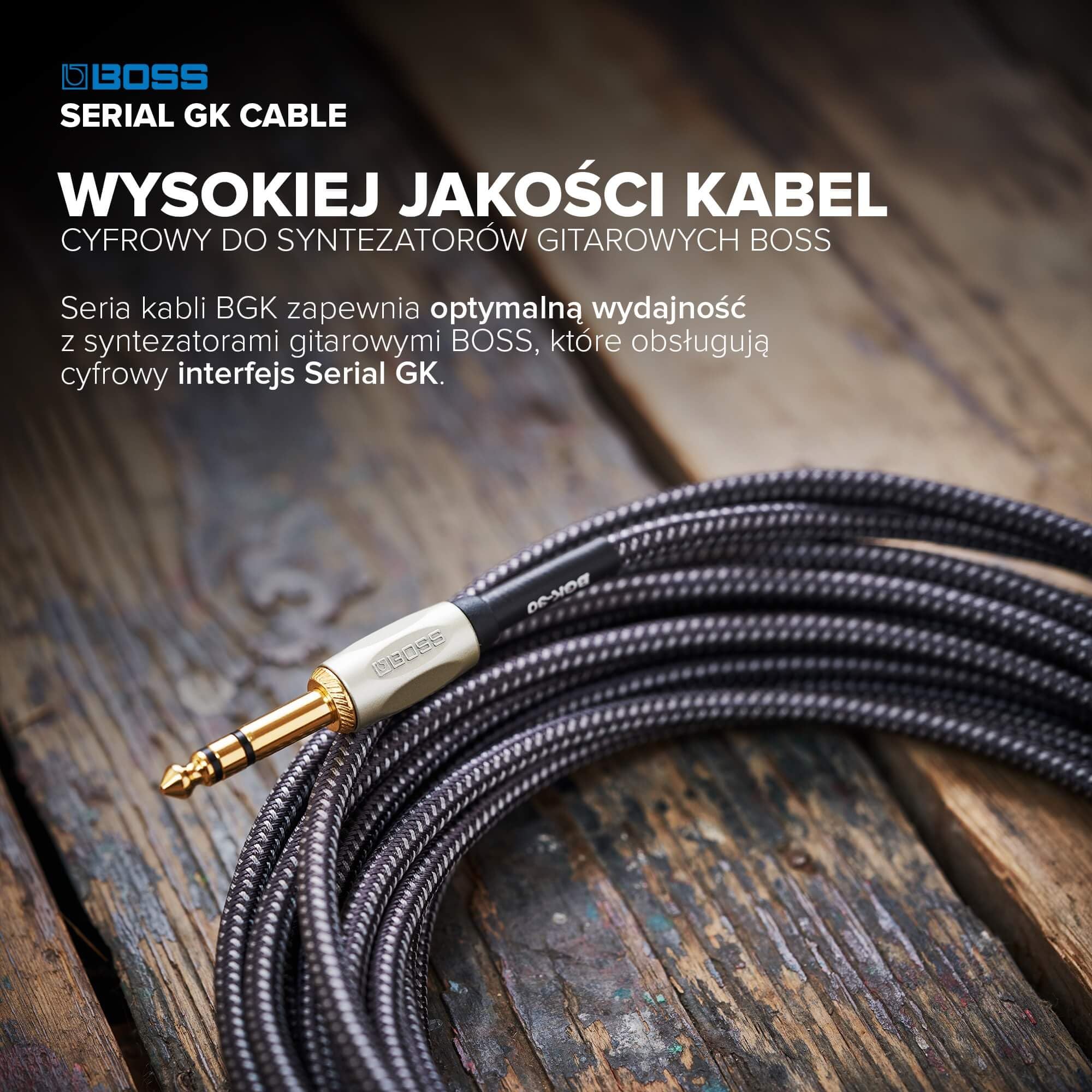 BOSS BGK-30, 9m Wysokowydajny kabel cyfrowy do syntezatorów gitarowych BOSS, kompatybilny z GM-800, GK-5, GK-5B, GKC-AD i GKC-DA