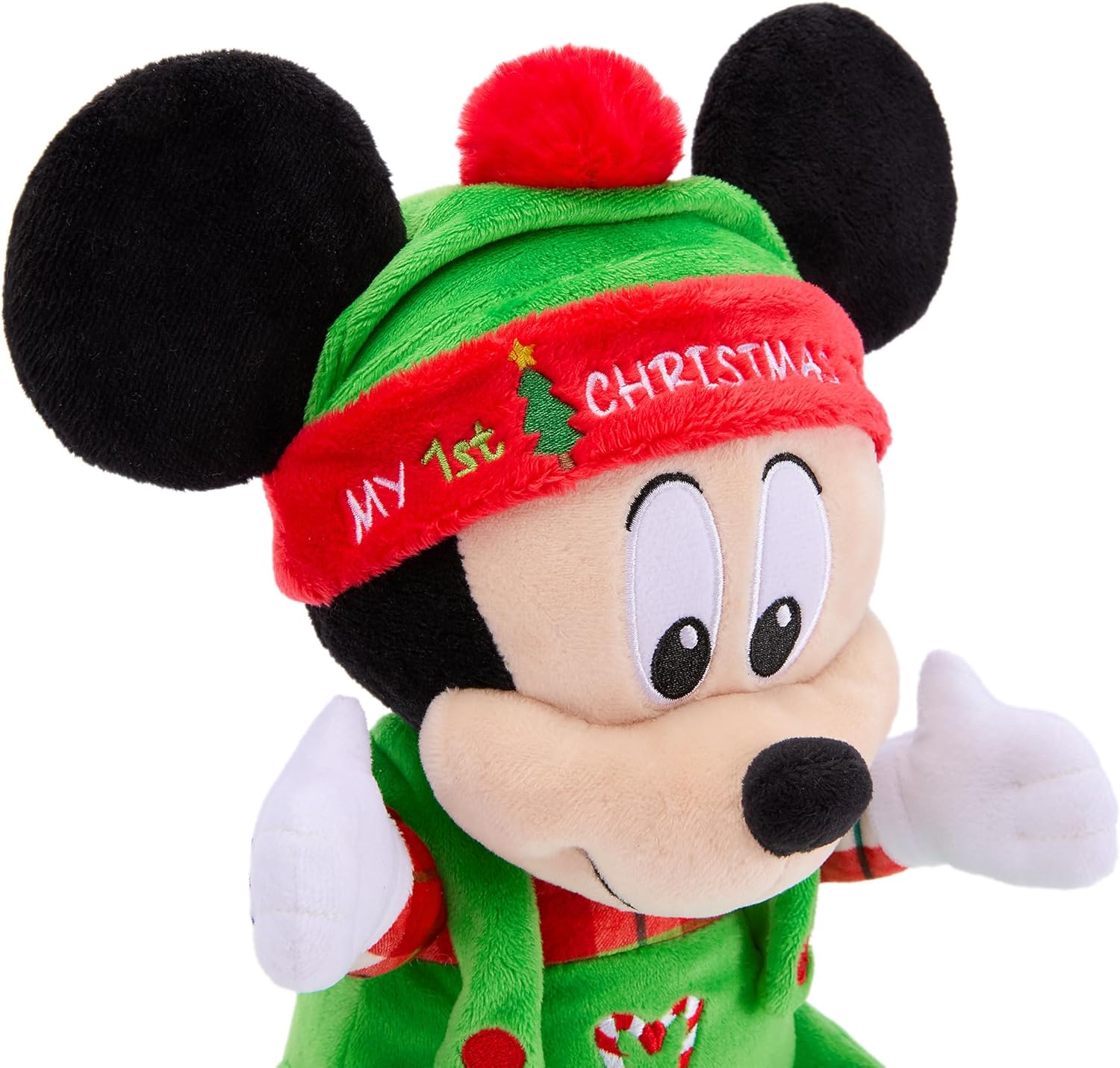 Disney Store Official Mickey Mouse Holiday Plushy - Baby's My First Christmas 2025 Disney Plush - 11" Baby Toy Plushie in Festive Holiday Outfit with Embroidered Features & Plaid Print