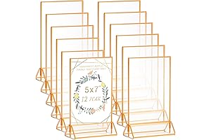 Acrylic 5x7 Wedding Table Numbers Picture Frame Place Card Holders