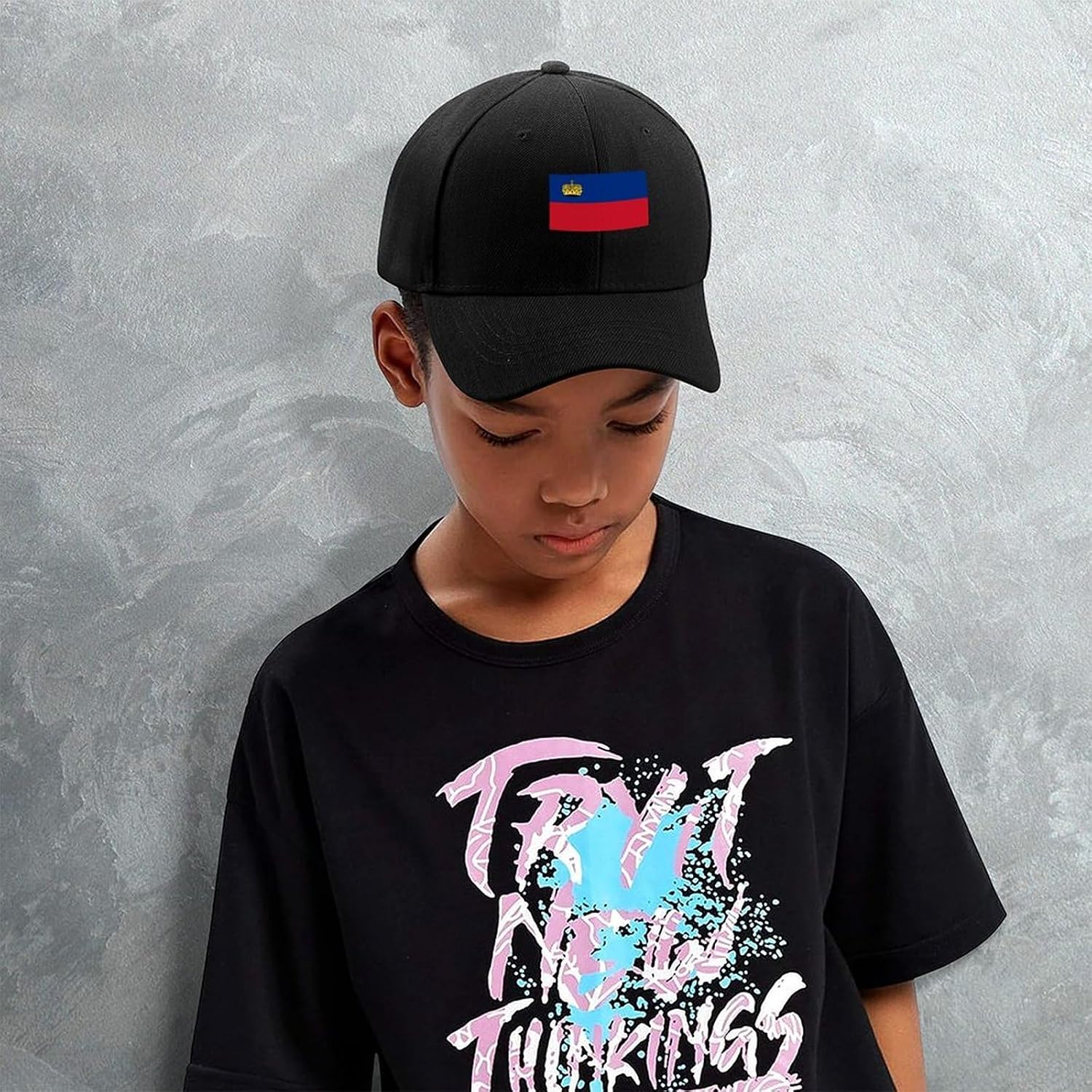Children Liechtenstein Flag Baseball Cap,Boys Girls Sports Outdoor Travel hat,Snapback Trucker Sun Protection hat