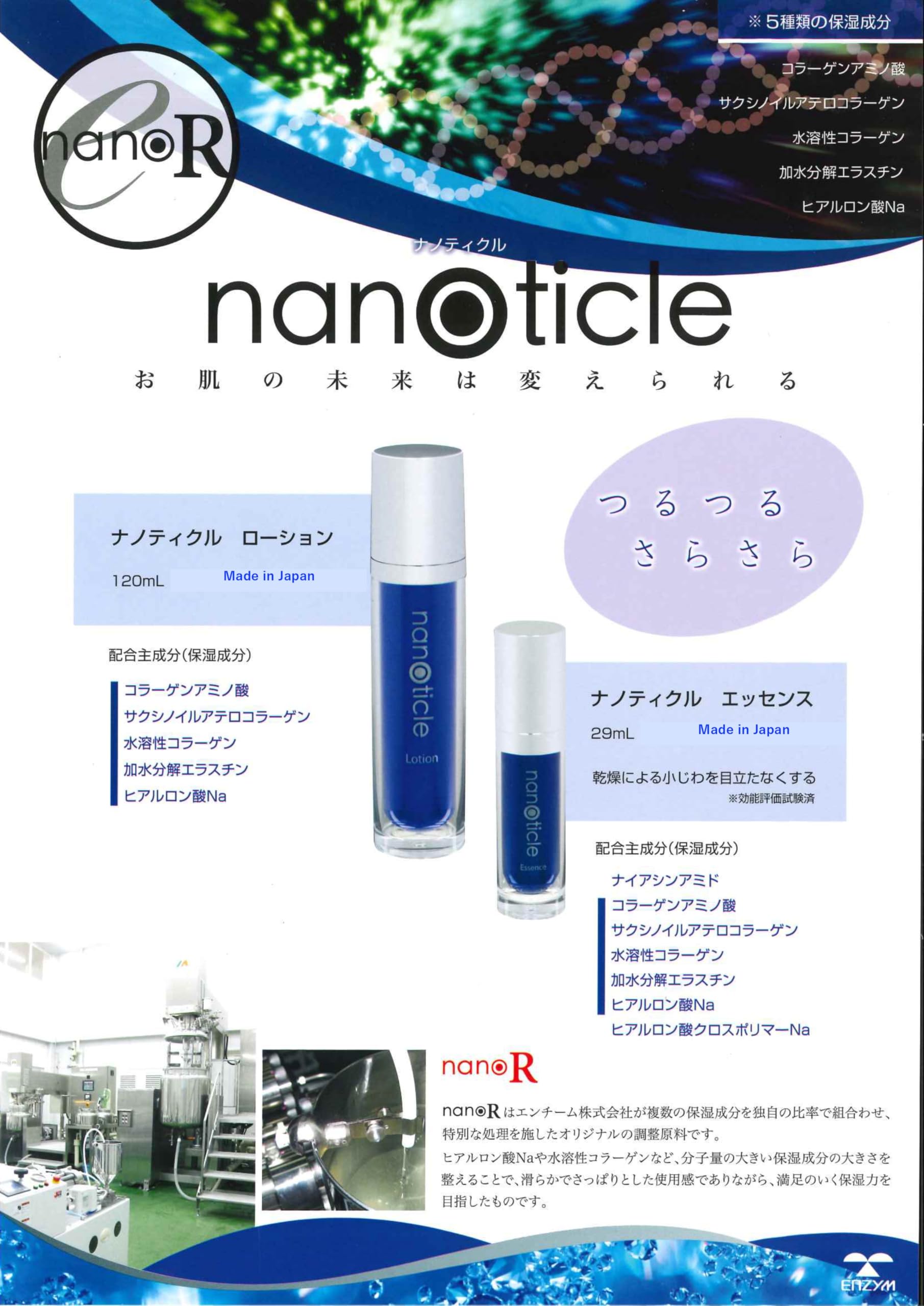 Nanoticle Essence 29ml | Wyprodukowano w Japonii | Zaawansowana japońska nanotechnologia i 5 składników nawilżających