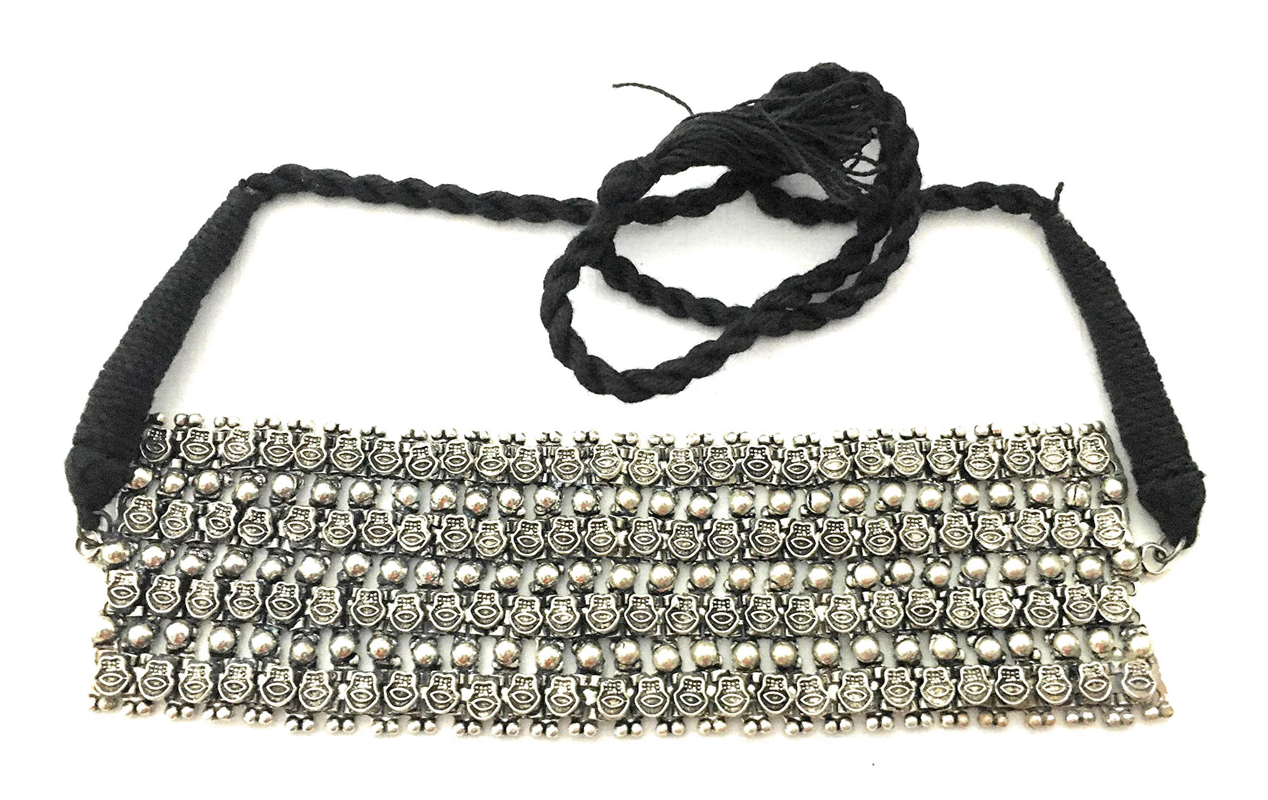 Sasitrends German Silver Oxidised Traditional Choker Necklace for Women and Girls (B09W9Y9P12) Amazon Price History, Amazon Price Tracker