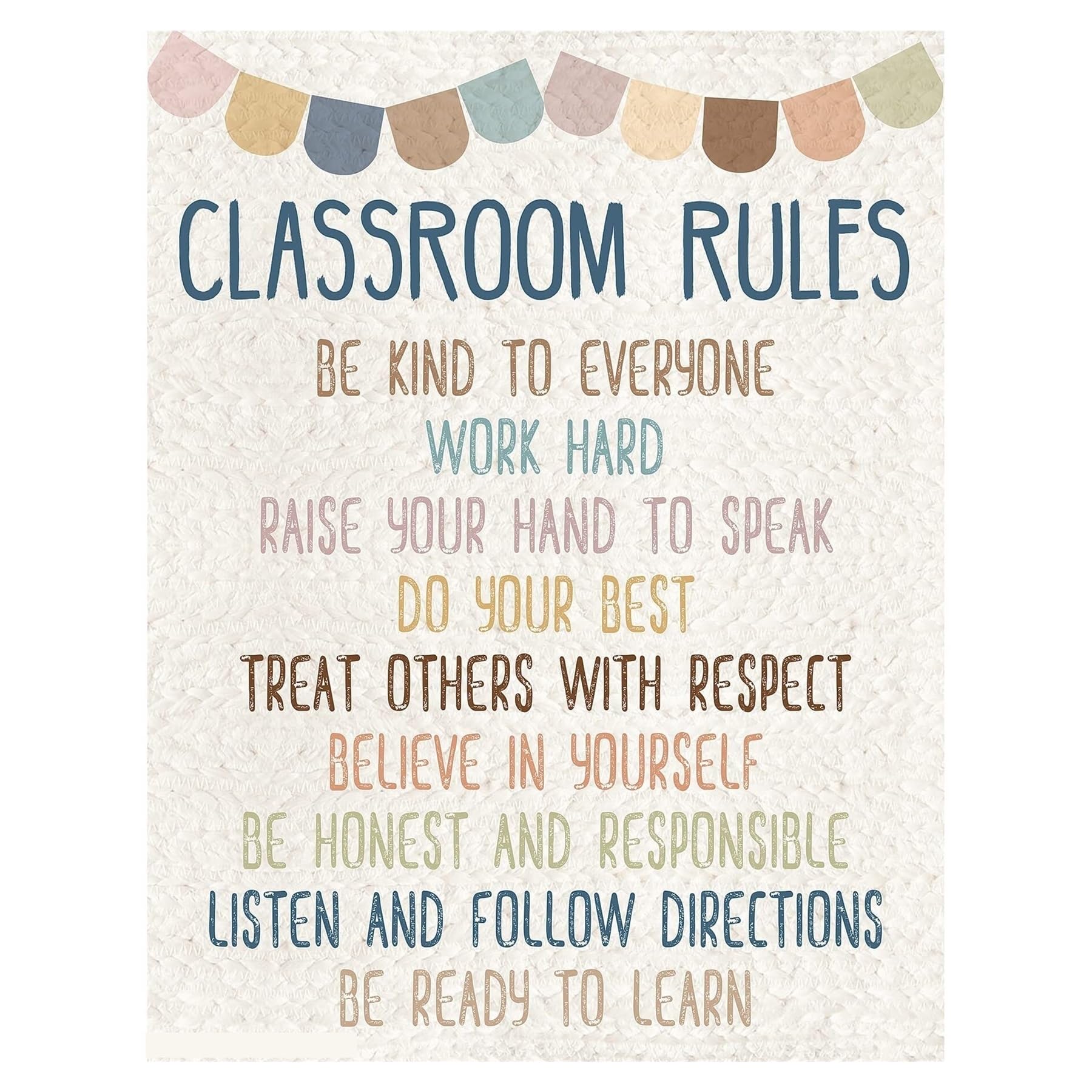 LLBOGRGGN Everyone is Welcome Sign Classroom Rules Poster for Teachers Inclusive Diversity Bulletin Board Wall-Art Decor(Unframed,16x24inch(40x60cm))