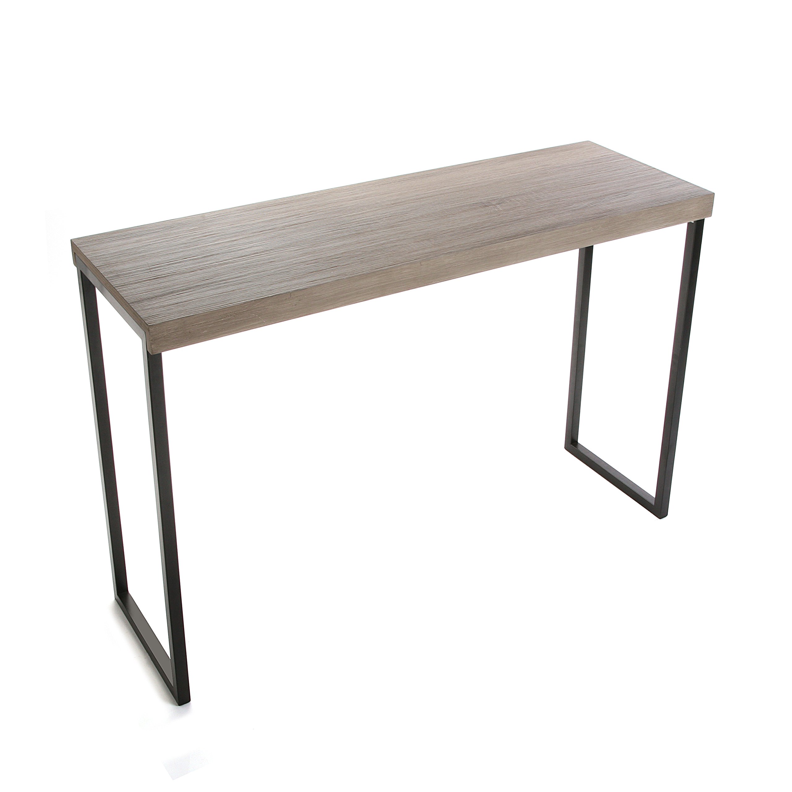Versa Brandon Mueble Recibidor Estrecho para Entrada o Pasillo, Mesa Consola, Medidas (Al x L x An) 80 x 40 x 120 cm, Madera y Metal, Color Marrón