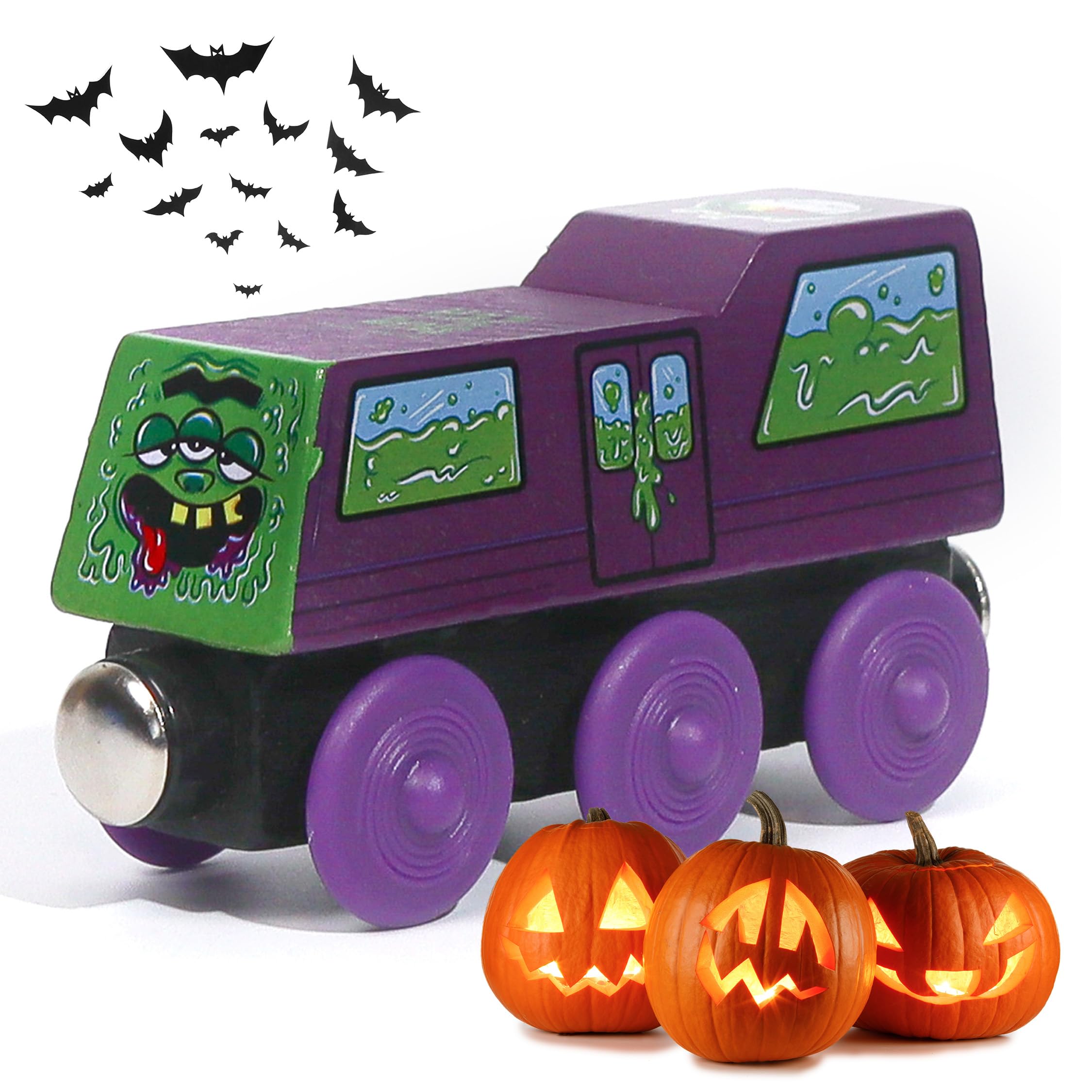Amazon.com: Toddler Halloween Toys - Toxic Ted - Wooden Train Set