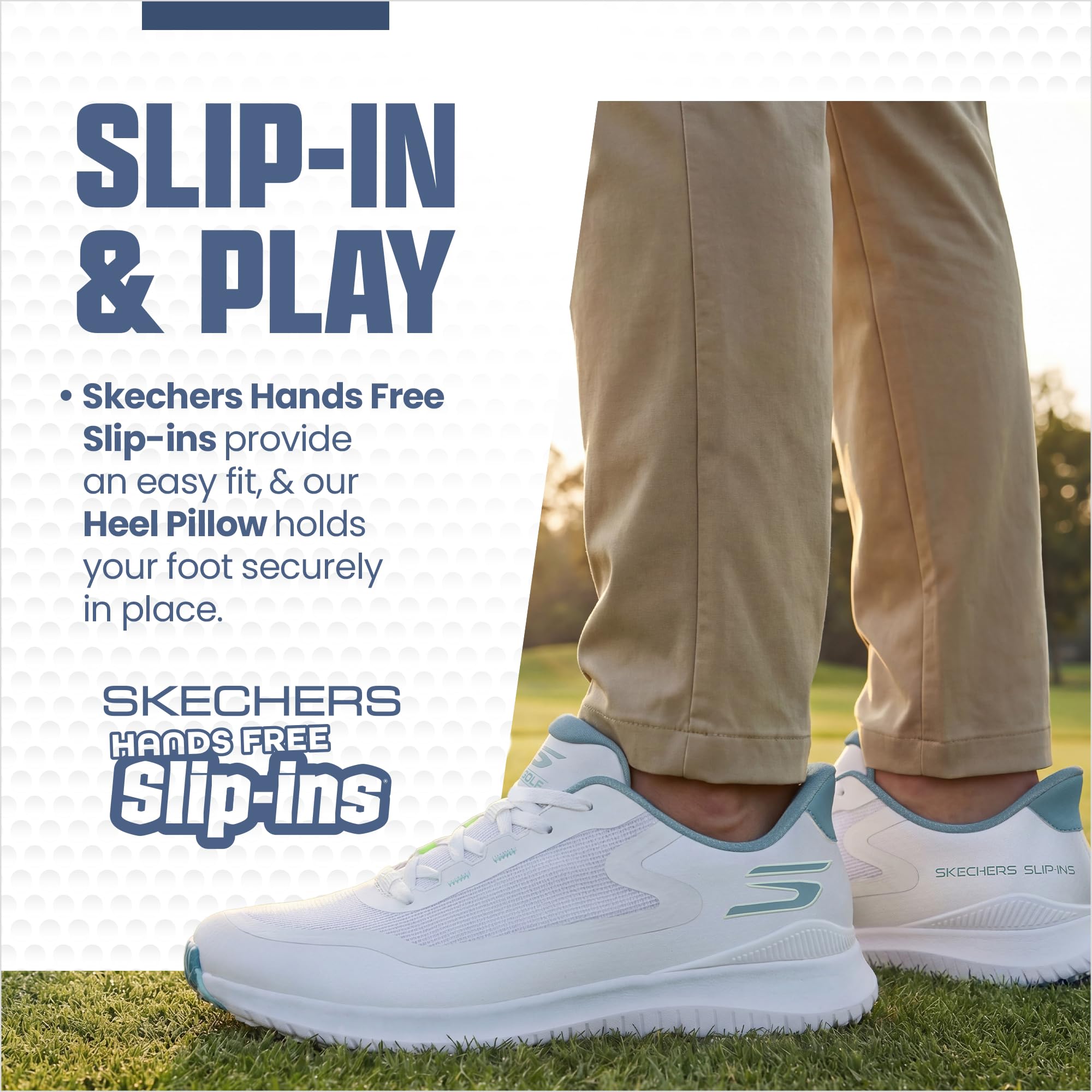 Skechers Mężczyźni Slip-ins: Go Golf Flight Spikeless Lace Up Mesh Sneakers For MenButy golfowe