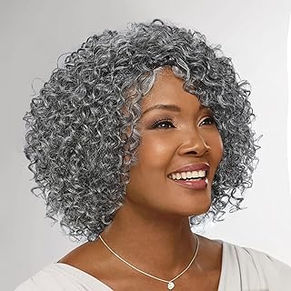 Grey Human Hair Wigs For Black Picks collage image 2