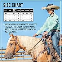 Vista 4 de Troxel Horse Riding Straw Equestrian Helmet Visor, Lightweight, Full Shade Palm Leaf Design, Detachable Sun Protection Horses Brim, Natural