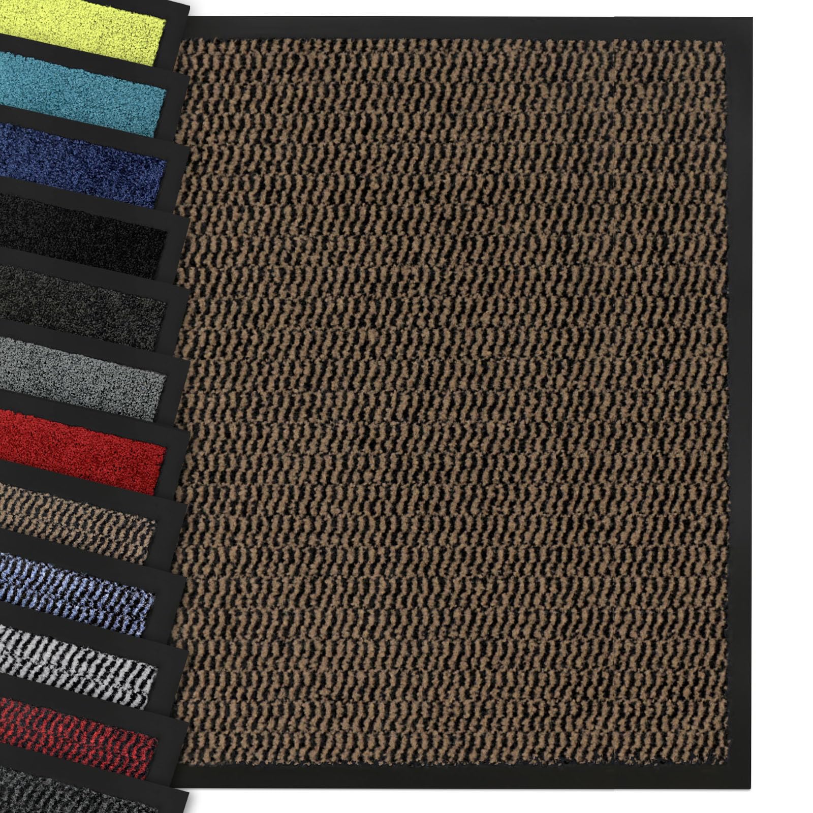 Schmutzfangmatte STAR - Sauberlaufmatte meliert - Braun 120x180 cm | Klassische Fußmatte in vielen Größen für innen und außen - Türmatte für Eingangsbereiche - Fußabstreifer für Haustür