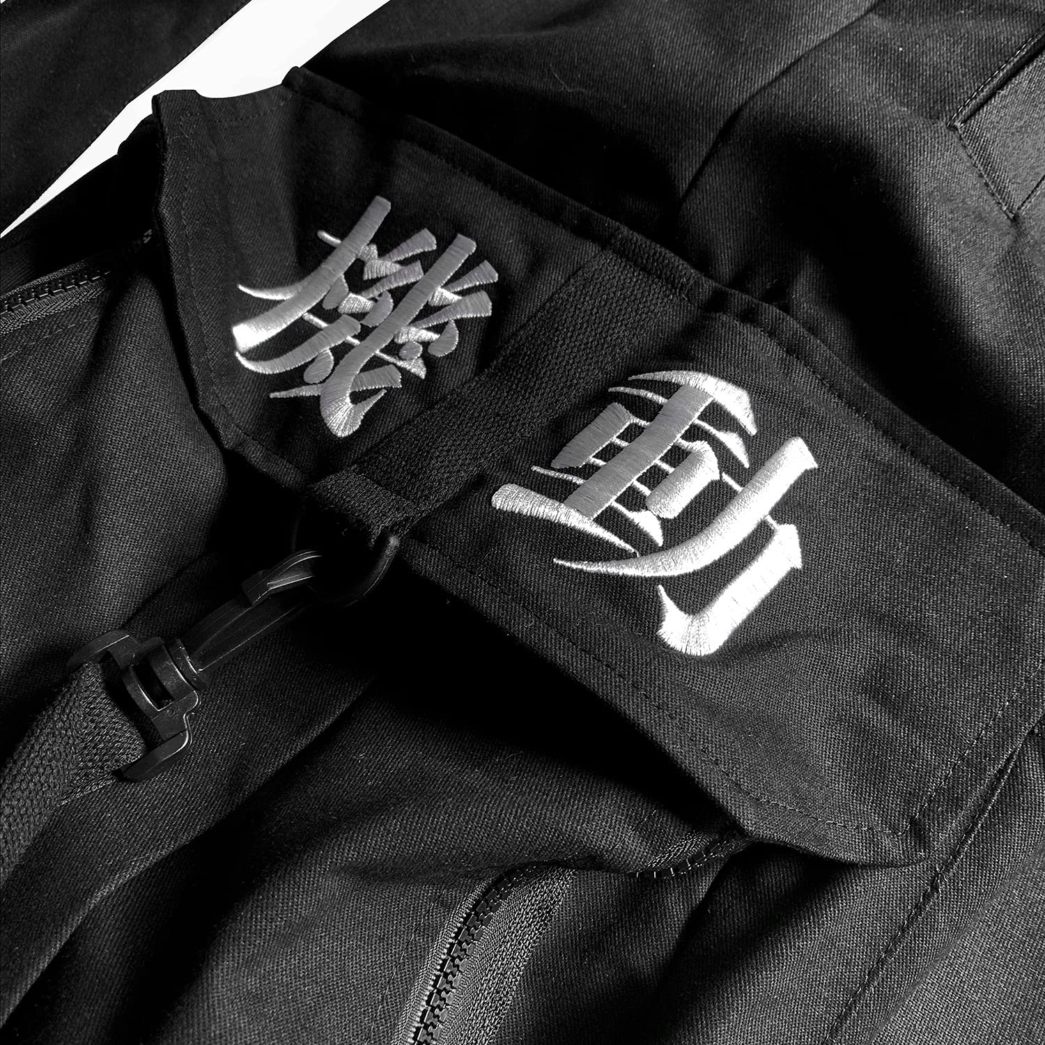 Niepce Inc Męskie japońskie spodnie Streetwear Techwear Cargo, Czarny, M